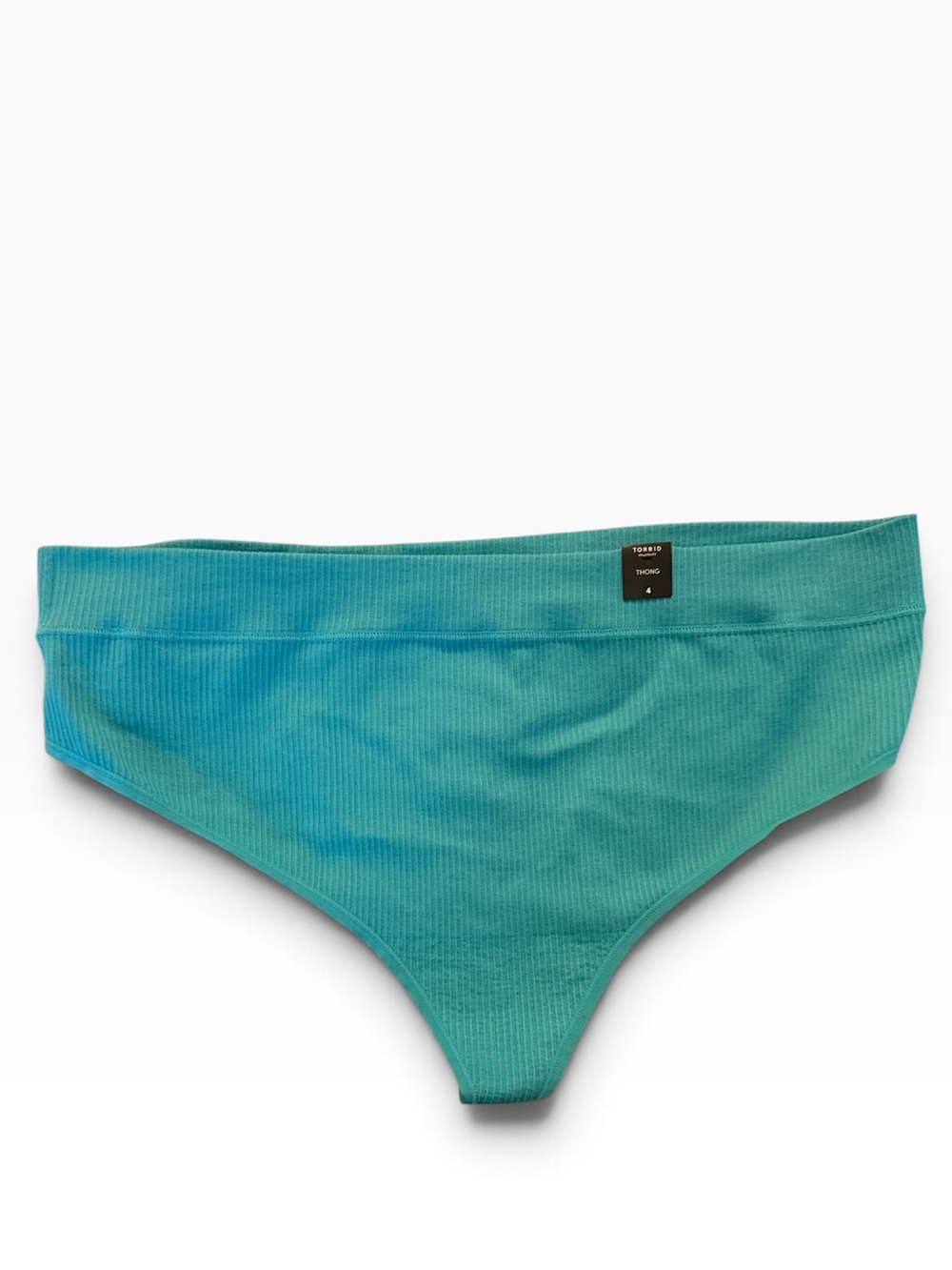 torrid Teal Ribbed Thong Pantie 4X